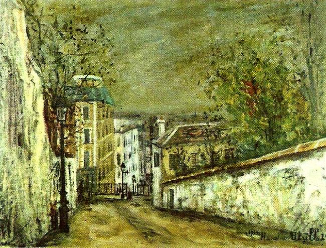 Maurice Utrillo berlioz hus i montmartre oil painting picture
